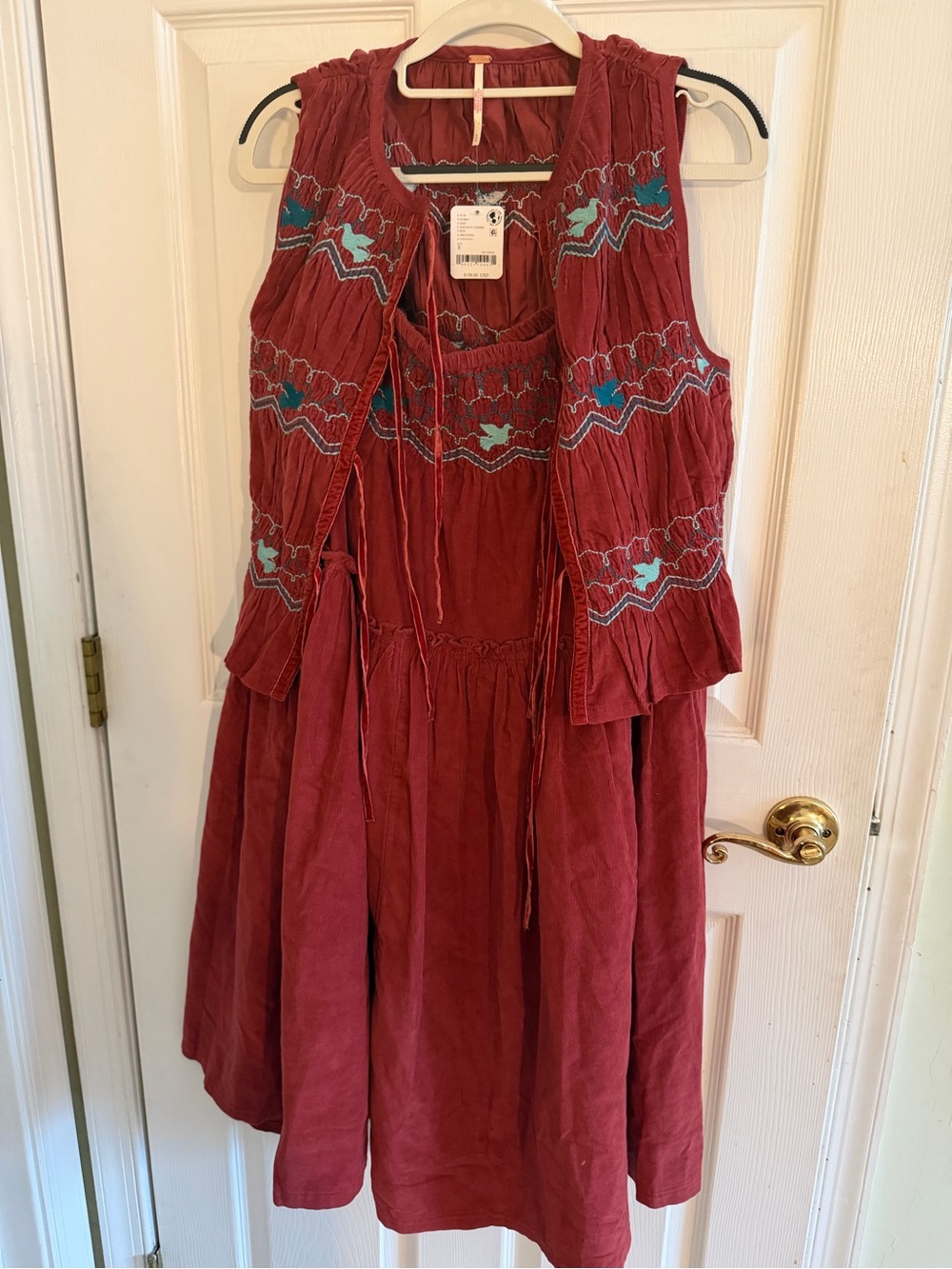 Free People Terra Smocked Maxi Skirt Set. NWT. - Picture 3 of 10